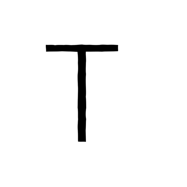The input letter T in Roboto Light.