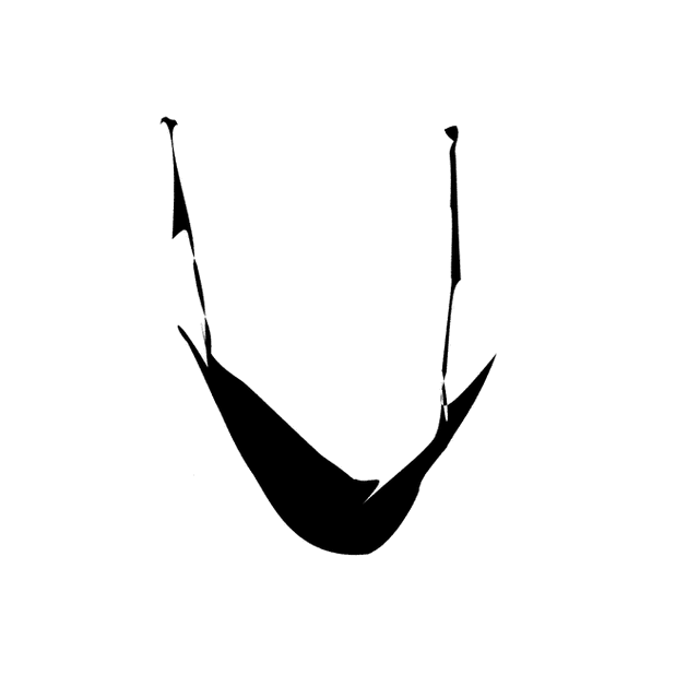 The no orthogonalization arm animating the U as a slung hammock swinging in a wide lazy arc.