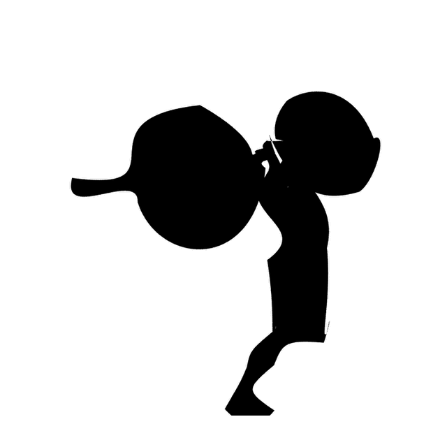 The no orthogonalization arm animating the T as a weightlifter pressing a barbell overhead.
