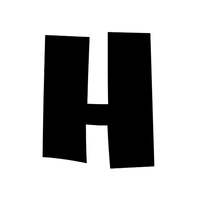 Astra's font-only animation of the H: a soldier marching in place, stiff and rhythmic.