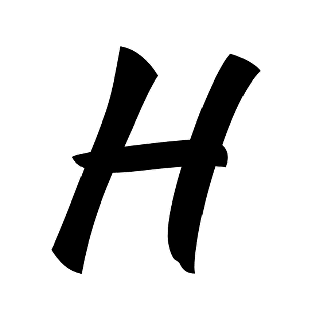 Astra's font-only animation of the H: a ladder wobbling.