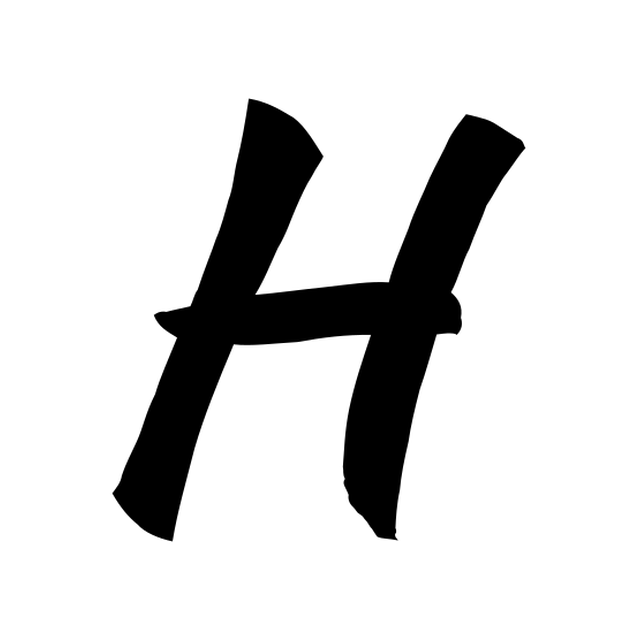 The input letter H in KaushanScript Regular.