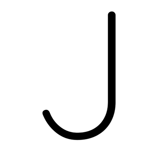 AniClipart's animation of the J: a happy dog wagging its tail.