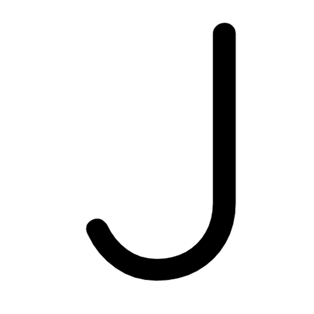 Astra's font-only animation of the J: a happy dog wagging its tail.