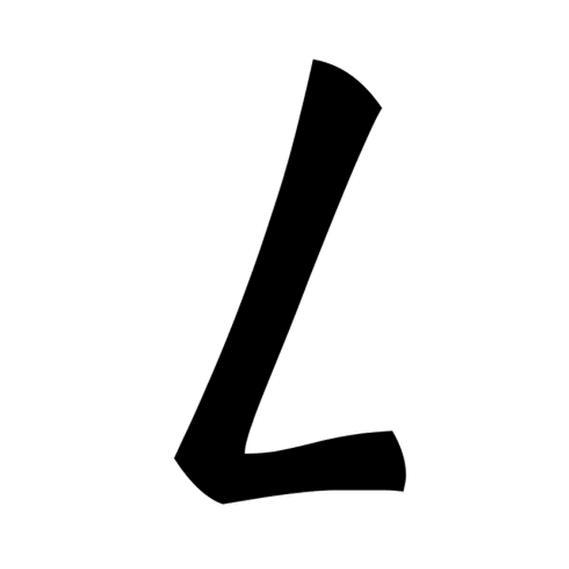 AniClipart's animation of the L: a lamp nodding its head.