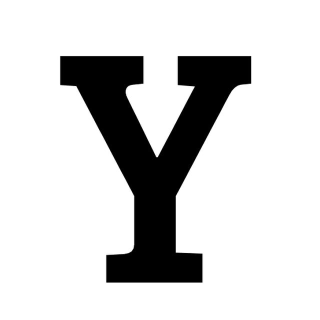 Astra's font-only animation of the Y: a student raising one arm to ask a question.