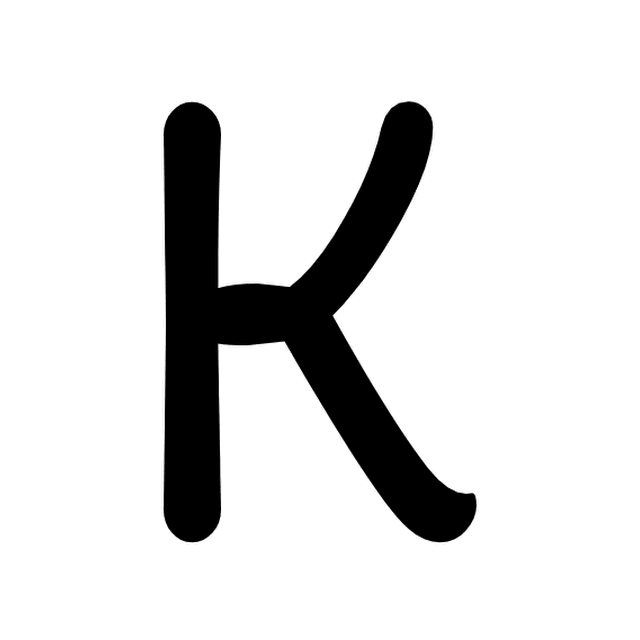 Astra's font-only animation of the K: a boxer throwing a punch.