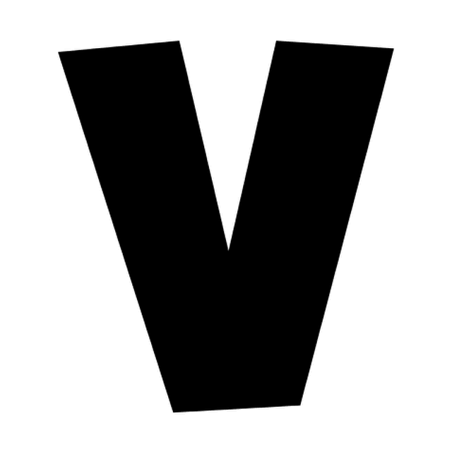 Astra's font-only animation of the V: tweezers opening and closing.