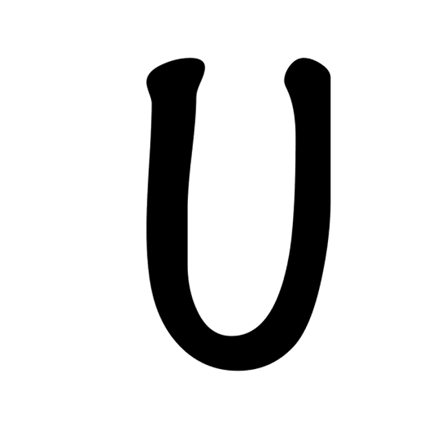 AniClipart's animation of the U: a snail wiggling its antennae.
