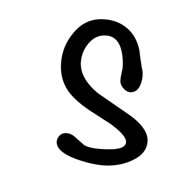 AniClipart's animation of the S: a snake slithering.