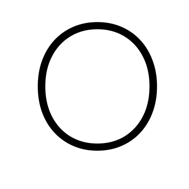 AniClipart's animation of the O as a rubber ball bouncing.