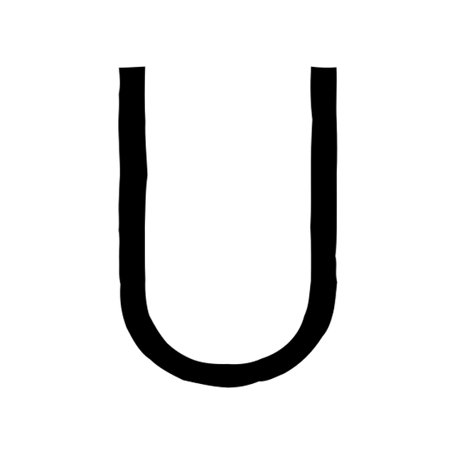 The input letter U in Roboto Light.
