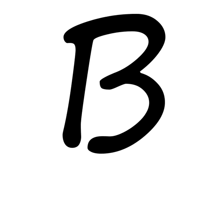 AniClipart's animation of the B: a blob of jelly jiggling.
