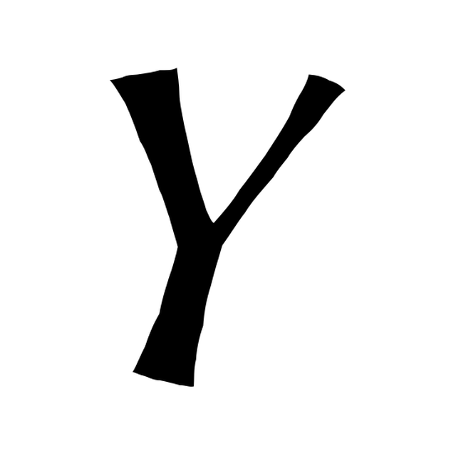 The input letter Y in KaushanScript Regular.