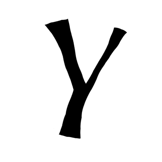 Strike a Chord's animation of the Y: a man cheering with raised arms.