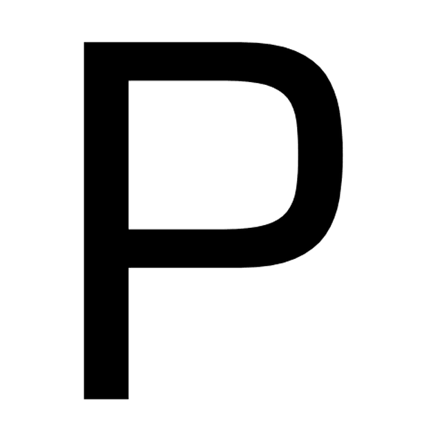 Astra's font-only animation of the P: a sad clown drooping, head lowering.