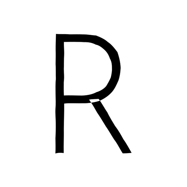 The input letter R in JosefinSans Light.