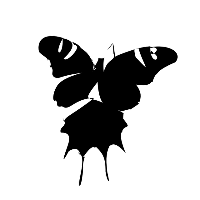 Dynamic Typography's animation of the Y as a perched butterfly opening and closing its wings.