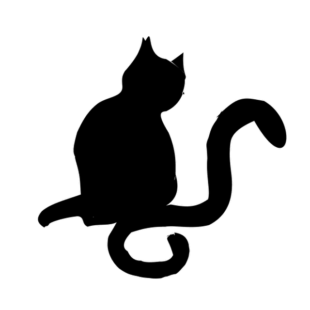 Dynamic Typography's animation of the Q as a seated cat flicking its tail.
