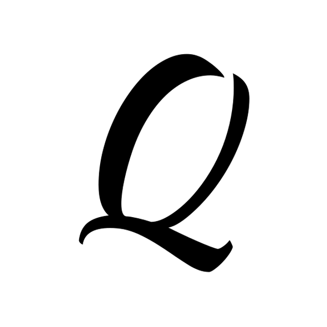 The input letter Q in Kaushan Script.