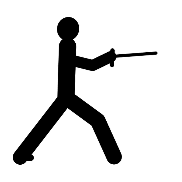 Astra's animation of the K as a fencer lunging.