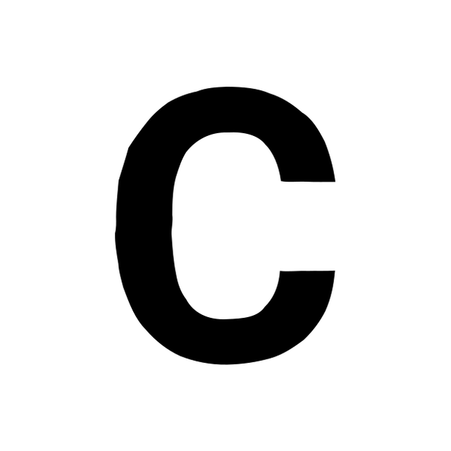 The input letter C in Roboto Bold.