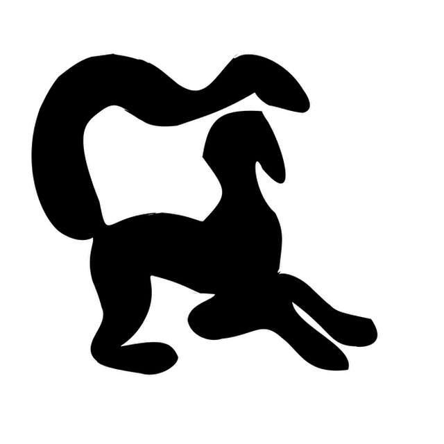 Dynamic Typography's animation of the R as a seated dog offering its paw.