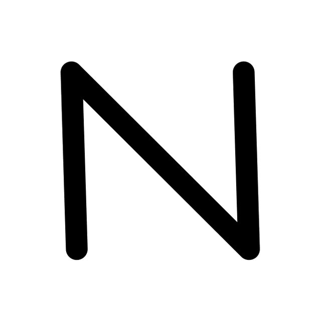 Astra's animation of the N as a steel spring stretching and compressing.