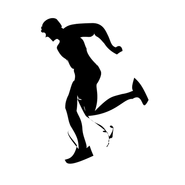Dynamic Typography's animation of the R as a runner jogging on the spot.