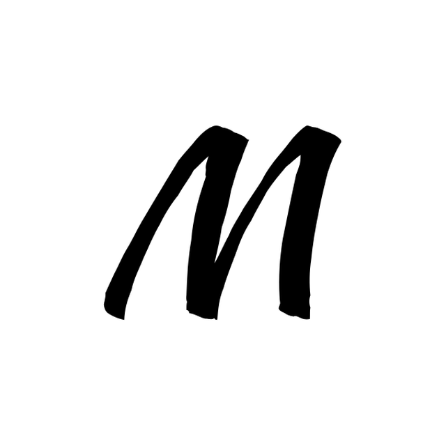 The input letter M in Kaushan Script.