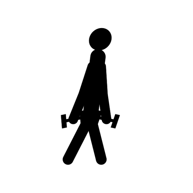 Astra's animation of the T as a man doing a dumbbell lateral raise.