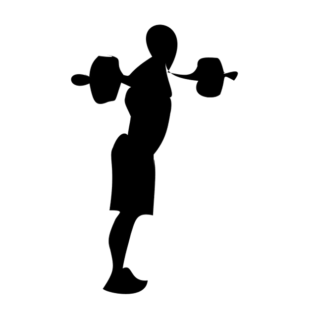 Dynamic Typography's animation of the T as a man doing a dumbbell lateral raise.