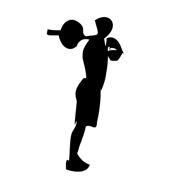 Strike a Chord's animation of the T as a man doing a dumbbell lateral raise.
