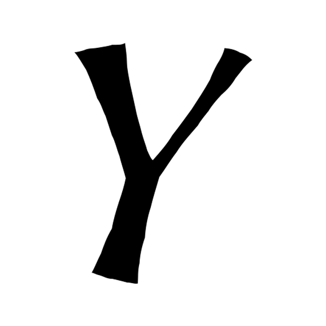 The input letter Y in Kaushan Script.