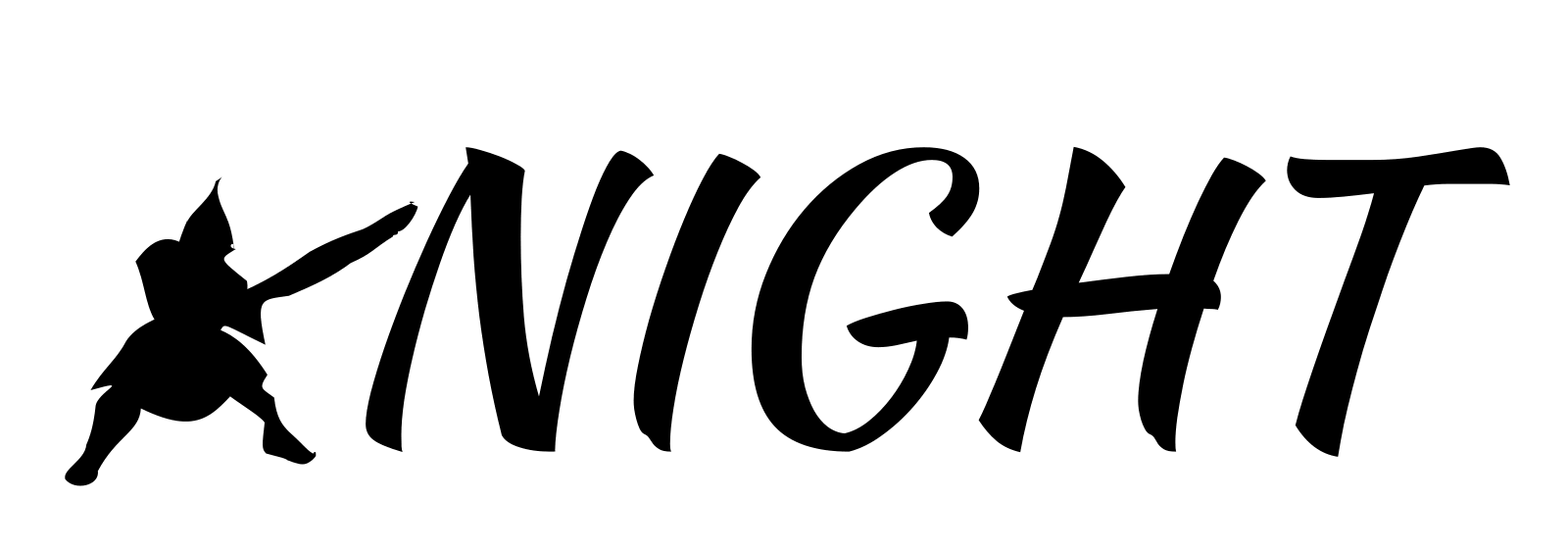 The word KNIGHT, with the K animated as a knight swinging a sword.