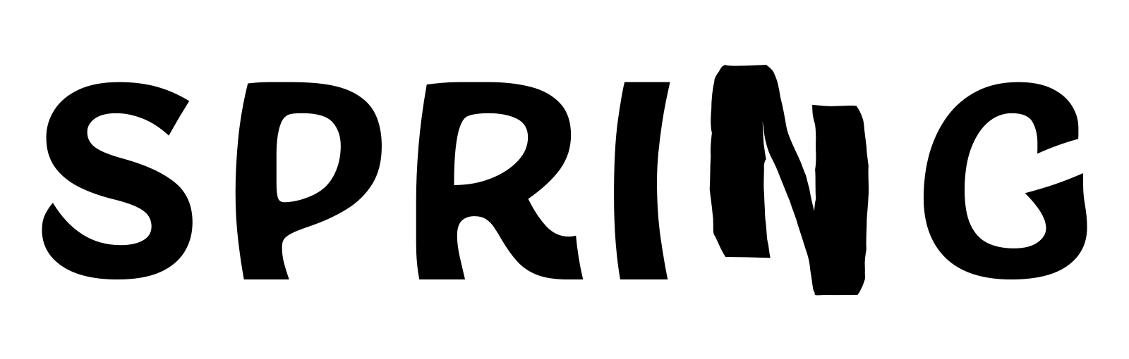 The word SPRING, with the N animated as a zigzag steel spring stretching and compressing.