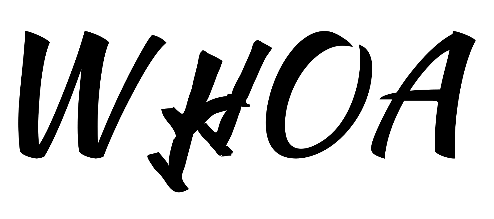 The word WHOA, with the H animated as a tall stepladder rocking side to side.