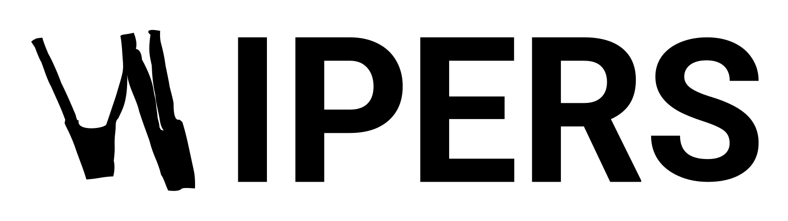 The word WIPERS, with the W animated as a pair of windshield wipers swiping back and forth.